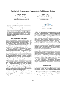 Equilibria in Heterogeneous Nonmonotonic Multi-Context Systems Gerhard Brewka Thomas Eiter