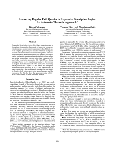 Answering Regular Path Queries in Expressive Description Logics: An Automata-Theoretic Approach