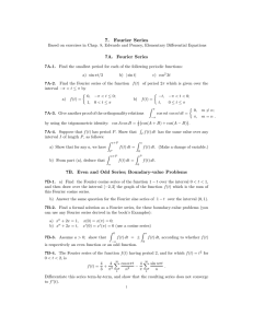 7.  Fourier  Series 7A.  Fourier  Series