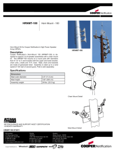 HRNMT-100 Description Notification Horn Mount - 100
