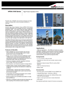 HPSA-3100 Series Notification High Power Speaker Array
