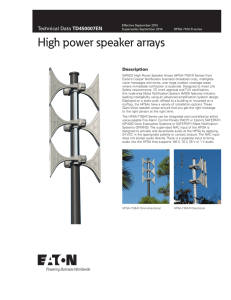 High power speaker arrays TD450007EN Description