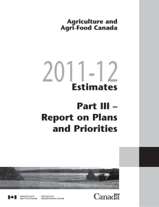 2011-12 Estimates Part III – Report on Plans