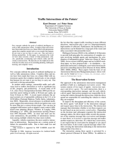 Traffic Intersections of the Future and Peter Stone Kurt Dresner