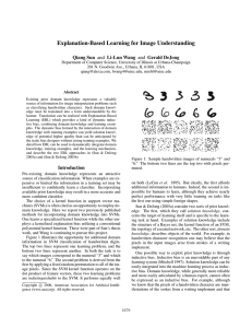 Explanation-Based Learning for Image Understanding