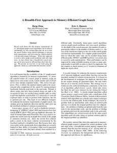 A Breadth-First Approach to Memory-Efficient Graph Search Rong Zhou Eric A. Hansen