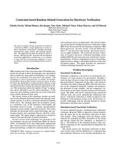 Constraint-based Random Stimuli Generation for Hardware Verification