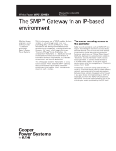 The SMP Gateway in an IP-based environment ™