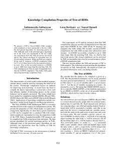 Knowledge Compilation Properties of Tree-of-BDDs Sathiamoorthy Subbarayan Lucas Bordeaux