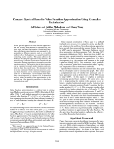 Compact Spectral Bases for Value Function Approximation Using Kronecker Factorization