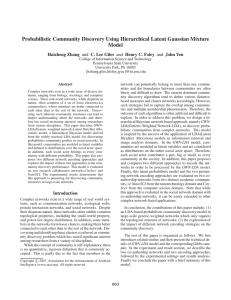 Probabilistic Community Discovery Using Hierarchical Latent Gaussian Mixture Model