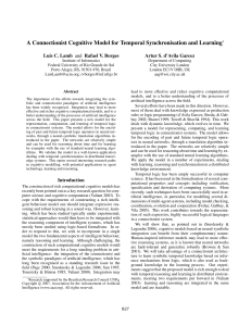 A Connectionist Cognitive Model for Temporal Synchronisation and Learning