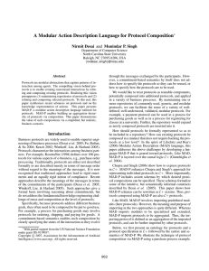 A Modular Action Description Language for Protocol Composition Nirmit Desai