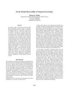 On the Partial Observability of Temporal Uncertainty Michael D. Mofﬁtt