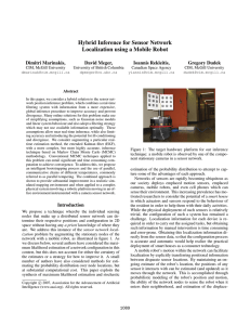 Hybrid Inference for Sensor Network Localization using a Mobile Robot Dimitri Marinakis,