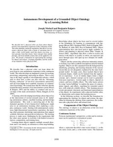 Autonomous Development of a Grounded Object Ontology by a Learning Robot