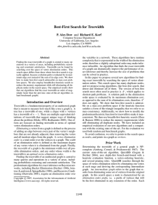 Best-First Search for Treewidth P. Alex Dow and Richard E. Korf