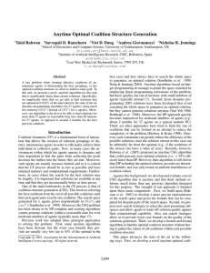 Anytime Optimal Coalition Structure Generation Talal Rahwan Sarvapali D. Ramchurn Viet D. Dang