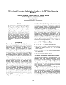 A Distributed Constraint Optimization Solution to the P2P Video Streaming Problem