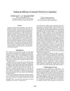 Making the Difference in Semantic Web Service Composition Freddy L´ecu´e