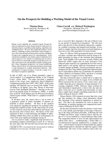 On the Prospects for Building a Working Model of the... Thomas Dean Glenn Carroll and Richard Washington