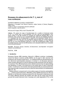 Ag trans-azobenzene Resonance  de-enhancement in  the  21 state  of