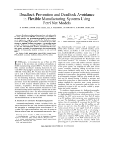 Deadlock Prevention and Deadlock Avoidance in Flexible Manufacturing  Systems Using /