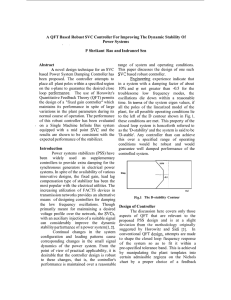 A QFT Based Robust SVC Controller For Improving The Dynamic Stability Of
