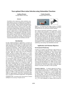 Near-optimal Observation Selection using Submodular Functions Andreas Krause Carlos Guestrin