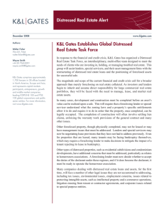 Distressed Real Estate Alert K&amp;L Gates Establishes Global Distressed