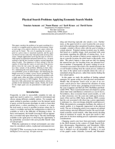 Physical Search Problems Applying Economic Search Models