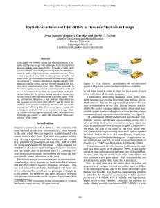 Partially-Synchronized DEC-MDPs in Dynamic Mechanism Design Harvard University