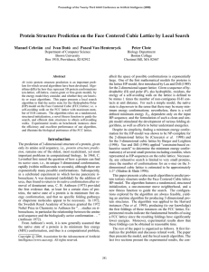 Protein Structure Prediction on the Face Centered Cubic Lattice by... Manuel Cebri´an Peter Clote