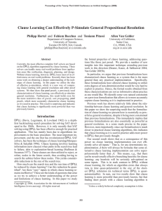 Clause Learning Can Effectively P-Simulate General Propositional Resolution Philipp Hertel