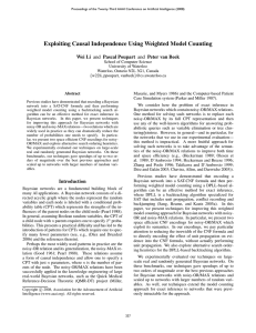 Exploiting Causal Independence Using Weighted Model Counting Wei Li