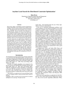 Anytime Local Search for Distributed Constraint Optimization Roie Zivan