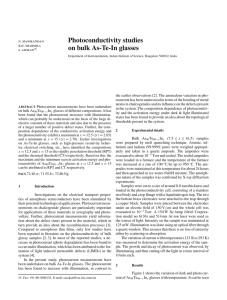 Photoconductivity studies on bulk As-Te-In glasses