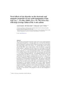 Novel effects of size disorder on the electronic and