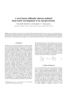 A novel boron triﬂuoride etherate mediated deep-seated rearrangement of an a,b-epoxyketone