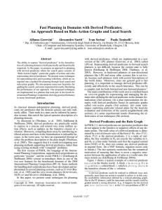 Fast Planning in Domains with Derived Predicates: