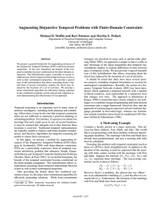 Augmenting Disjunctive Temporal Problems with Finite-Domain Constraints