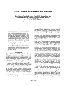 Reactive Planning in a Motivated Behavioral Architecture