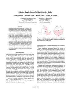 Bitbots: Simple Robots Solving Complex Tasks Anna Yershova Benjam´ın Tovar Robert Ghrist