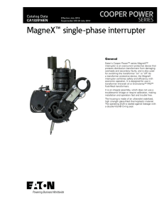 MagneX single-phase interrupter COOPER POWER ™