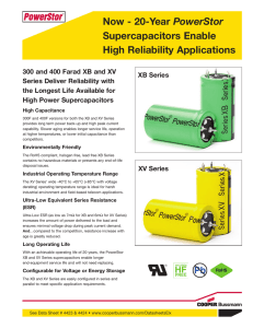 PowerStor Supercapacitors Enable High Reliability Applications
