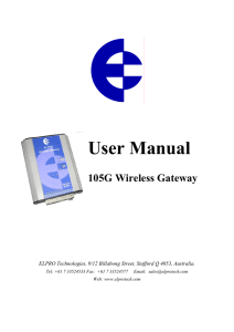 User Manual  105G Wireless Gateway