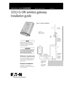 105U-G-5W wireless gateway installation guide IL032010EN