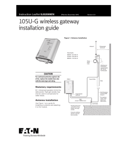 105U-G wireless gateway installation guide IL032009EN