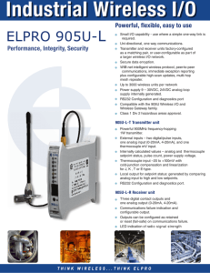 Industrial Wireless I/O L ELPRO 905U-