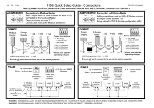 115S Quick Setup Guide - Connections ADDRESSING